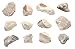12PK Raw Gypsum, Mineral Specimens - Approx. 1