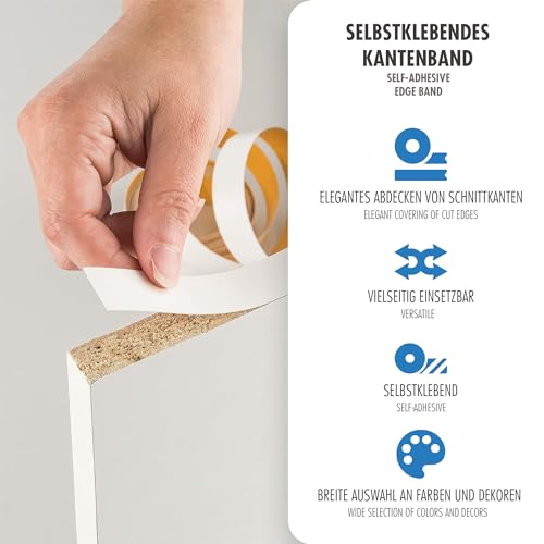 haggiy Melaminkanten-Band - 18mm x 5m, selbstklebend - Steineiche – Ansicht 3