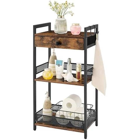 FAVOOSTY 3-Tier Bathroom Ladder Shelf Cover