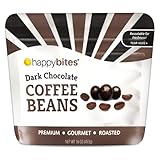 Happy Bites Dark Chocolate Covered Coffee Beans (16 oz) - Premium Chocolate - Resealable Pouch Bag