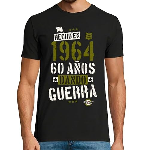 Camiseta Regalo 60 Cumpleaños Hombre - 60 Años 1964 - Graciosa Para Cumple - Ideas Originales Para Aniversario