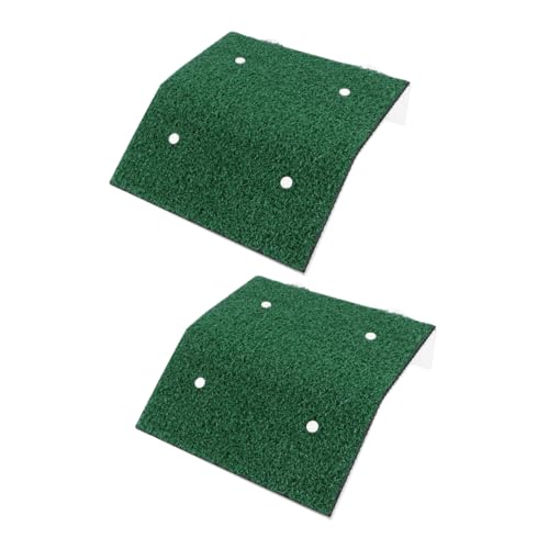 DECOMELODY 2個 タートル テラス ウミガメの台 用品カメ キット ドールハウス 槽 万年筆 ペン 大きなザルふるい 装飾亀 族館用タートル スロープ pp Green