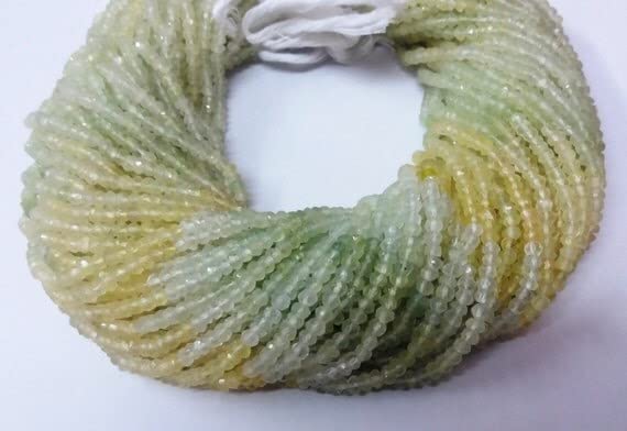 Prehnite naturelle facettée de qualité supérieure pour vos bijoux artisanaux de luxe