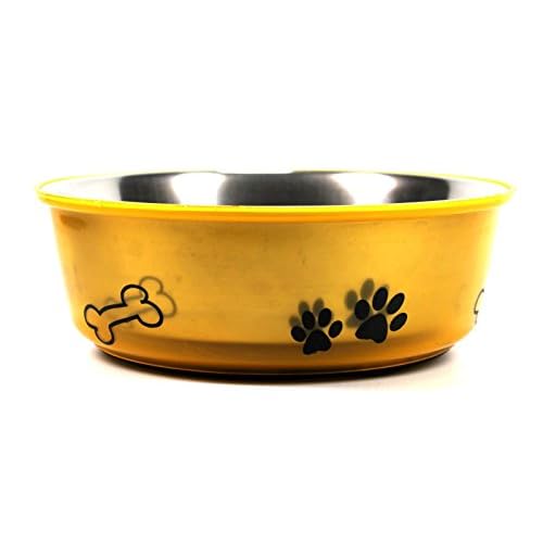 bick.shop Fressnapf Wassernapf Hund/Katze Edelstahl Ø 21cm Hundenapf Katzennapf Futternapf hundeschüssel (Gold)