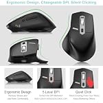 Arteck Multi-Device Bluetooth Mouse - Rechargeable