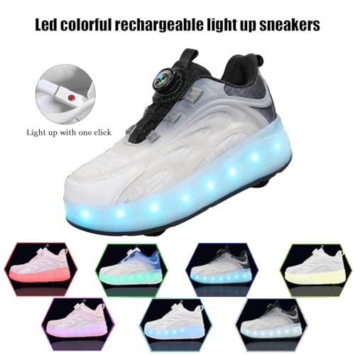 Chaussures à roulettes enfants rétractables pour passer de la marche au roller - 6