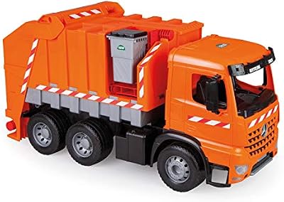 Lena - Giga Trucks Mercedes Benz Arocs Basura Camión Juguete por 3+ Años Niños, Naranja/Plata