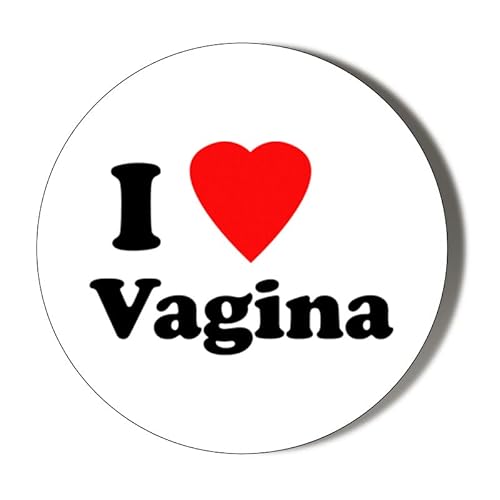 Gift Insanity White Humour - I Love My Vagina - 38Mm Small Fridge Magnet