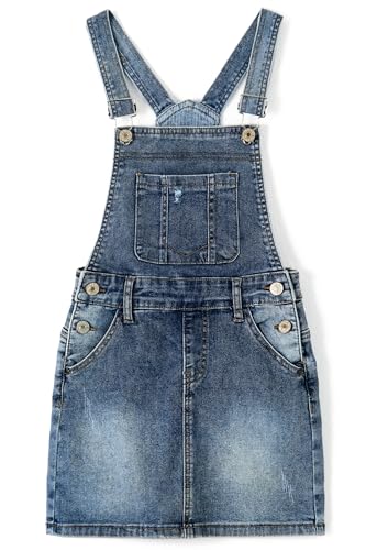 Falda para niñas pequeñas KIDCOOL SPACE de mezclilla elástica azul para verano