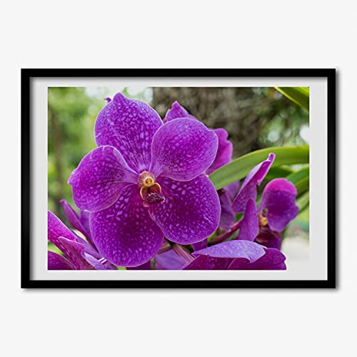 Cadre en bois moderne orchidée Tulup 70x50 cm pour raviver un mur blanc vide