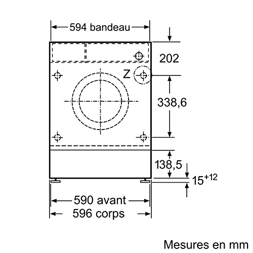 Bosch WIW24348FF - Lavatrice da incasso serie 6 fronte, EcoSilence Drive, 7 kg, 1200 giri/min 55 l, fine ritardata 24 ore, colore: Bianco - Image 5