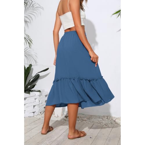 Image of Witsmile High Waist Tiered Skirts for Women Flowy Skirts for Women Long Length with Pockets 2026 Fashion Trendy
