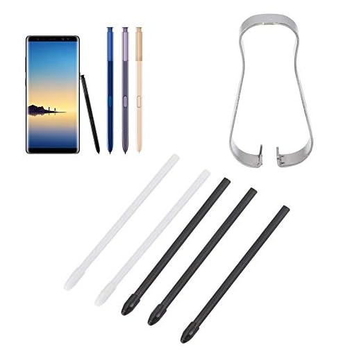 ASHATA Touch Stylus-verktyg, ersättning Touch Stylus S pennspetsar spetsar, Stylus S penna tips penna påfyllning verktygssats kompatibel med Samsung Galaxy note8/9 Tab S3/4 (svart)