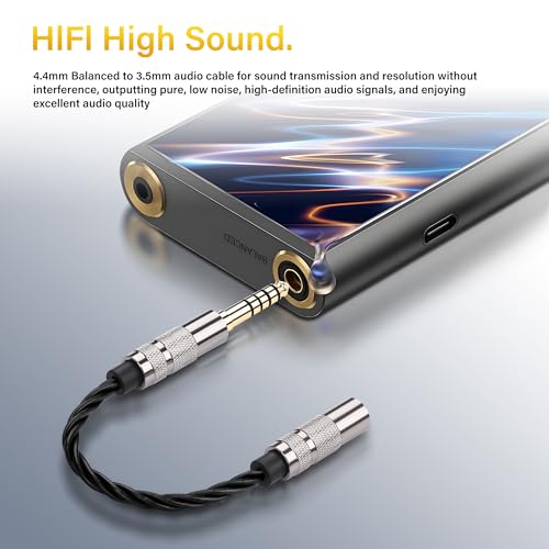 Cable adaptador audio 4.4mm macho a 3.5mm hembra 15 cm miniatura 4