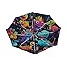 KAAVIYO Watercolor Art Dinosaurs Umbrella Windproof Automatic Foldable Umbrells Auto Open Close for Men Women Kids