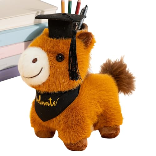 Peluche du cheval diplômé : le coussin doux à câliner contre l'anxiété du soir