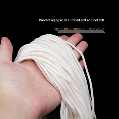 Bande d'étanchéité en caoutchouc de silicone moussé cordon éponge de silicone rond solide Dia.1/2/3/4/4.5/5/6/7/8/9/10/11/12-30-Round O,Dia. 30mm (1 mètre)
