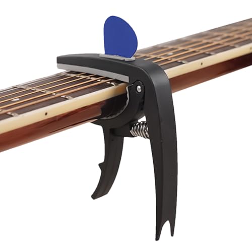 ギターカポタスト、アコースティック用ギターカポタスト, フォーククラシックエレキギターチューニングクリップナイロン亜鉛合金ピッチシフターピック用カポエレキギターカポクランプ, ギター調節可能なカポ、調節可能なギタークリップクランプ、バンジョー、ギター用の多