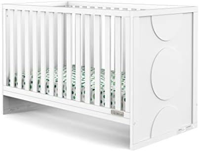 Child Craft Orbit 3-in-1 Convertible Crib, Baby Crib Converts to Day Bed, Toddler Bed, 3 Adjustable Mattress Positions, Non-Toxic, Baby Safe Finish (Matte White)