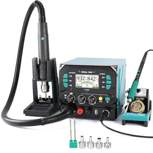 YIHUA 983D 3-IN-1 Micro Soldering Station BGA Hot Air Rework Station Lab Variable DC Power Supply