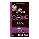 Wellness CORE Natural Grain Free Dry Dog Food, Senior, 24-Pound Bag
