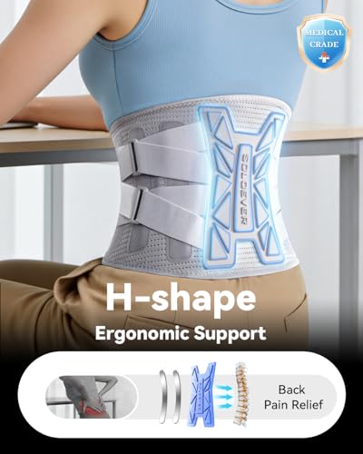 Medical-Grade Back Brace for Lower Back Pain Relief [Bionic Muscle Group Support] Ultra Breathable Back Support Brace with Adjustable Strap for Women & Men - Back Support Belt for Herniated Disc, Sciatica, Arthritis - Thumbnail 2