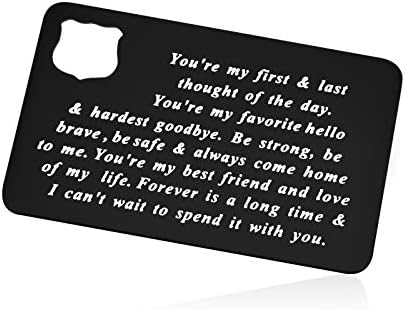 Husband Boyfriend Gift Police Officer Gift Engraved Wallet Insert Card for Police Couple Gift Metal Wallet Insert Card Christmas Birthday Gift Anniversary Card Gift Inspirational Encouragement Gift