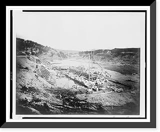 Historic Framed Print, Big Sandy River, W. Va. and Ky.. Lock at Louisa, Ky.. View from W. Va. shore below lock site.photo by E.J. Carpenter., 17-7/8" x 21-7/8"