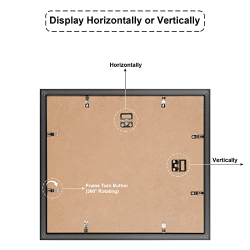 Ksroecud 13.5X15.5 Collage Frame With 7 Openings 4X6 Pictures, Multiple Picture Frame With Mat, Wall Or Tabletop Decor, Black Wood Grain,2 Pack #TOP4