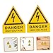 PRETYZOOM 10pcs High Voltage Warning Stickers Self-Adhesive Electrical Safety Signs for Cautioning Electric Shock Risks in Industrial Settings