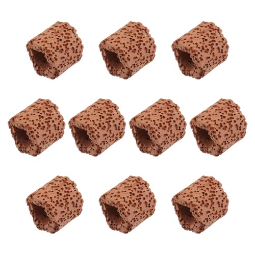 FRCOLOR 10個 水槽用水草固定リング 耐久性ある陶磁製 水生植物固定カップ 水草根用リング 多種水草適用 魚槽景観装飾用