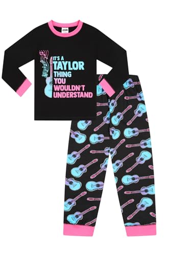 ThePyjamaFactory Girls Its a Taylor Thing You Wouldnt Understand Black Blue Long Pyjamas (11-12 Years)