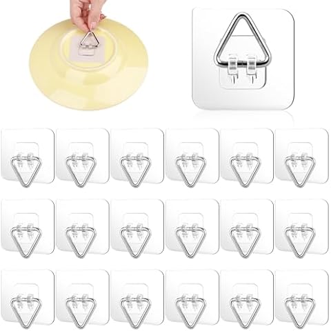 COIDEA 18 Pack Invisible Vertical Plate Hangers Cover