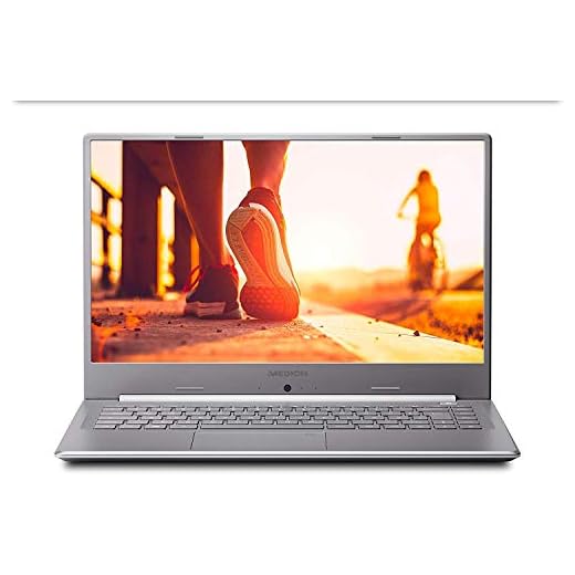 Medion Akoya S6445 - Portátil ultrafino 15.6" FullHD (Intel Core i5-8265U, 8GB RAM, 512GB SSD, Intel HD Graphics, Windows 10 Home) color plateado - Teclado QWERTY Español