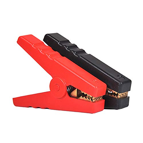 LIXINTIAN 2 Pieces 300A Battery Alligator Clips, Black Red Insulated Replacement Battery Clamps Jumper Cables Boost Clips, Truck Car Battery Electric Test Clips Lead Probe Alligator Clamps