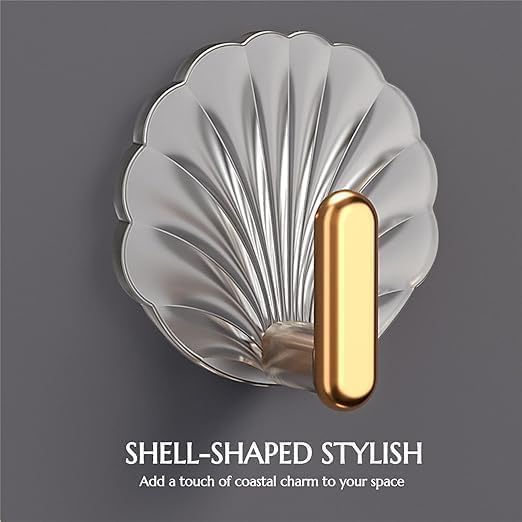 Image of 3 PCS Golden Flower Self Adhesive Wall Hooks Heavy Duty Stick On Decorative Hangers for Clothes Keys Bags Towels & Photo Frames Strong No Drill Wall Hook for Home Kitchen & Bathroom