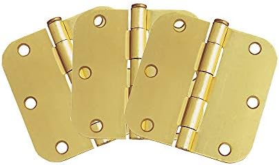 Design House 181396 3-Pack Hinge 3.5", Satin Brass