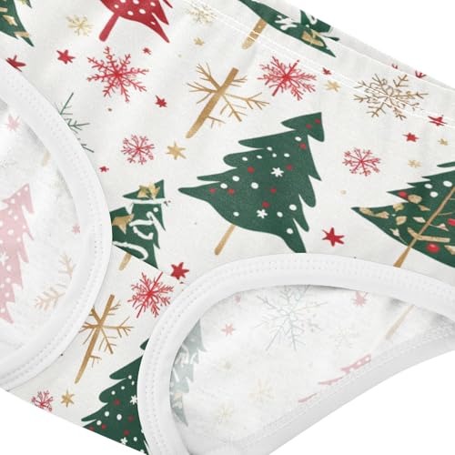 GuoChe Elastic Waistband Panties Breathable Underwear for Kids Christmas Trees in Sizes 2T,3T, 4T, 5T, 6Y and 8Y4