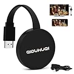 4K Wireless HDMI Adapter, Miracast Wireless HDMI Dongle for i-OS/i-Phone/Android/Monitor/Projector, Support Miracast/DLNA/Airplay (Matte Black)