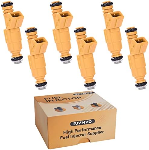 0280155710 High Performance Fuel Injectors,Compatible w/Jeep Grand Cherokee Wrangler Comanche 4.0L 1989 1990 1991 1992 1993 1994 1995 1996 1997 1998,|4 Holes| |Set of 6| Replace# F6VZ 9F593-AA