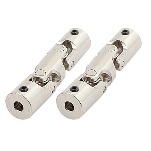 Aexit 4.0mm to Electrical equipment 4.0mm Inner Dia Rotatable Universal Metal U Joint Coupler 2pcs