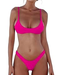 Bikini Set Fluorescent Rose Red