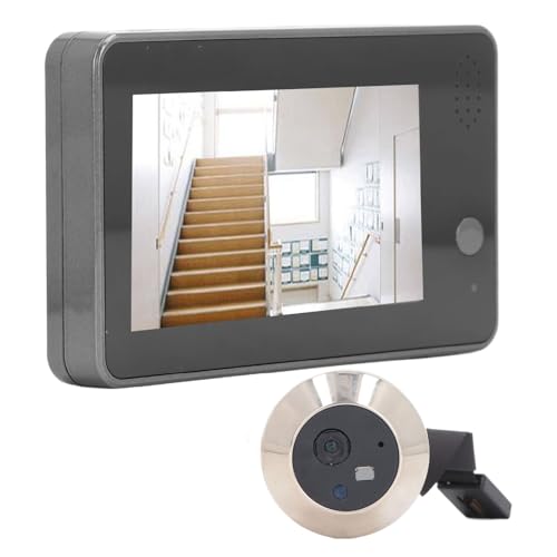 Spioncino Digitale, Rilevamento PIR del Campanello Visivo WiFi 1080P con Schermo HD da 4,3 Pollici, Telecamera per Campanello Spioncino Intelligente Grandangolare per la