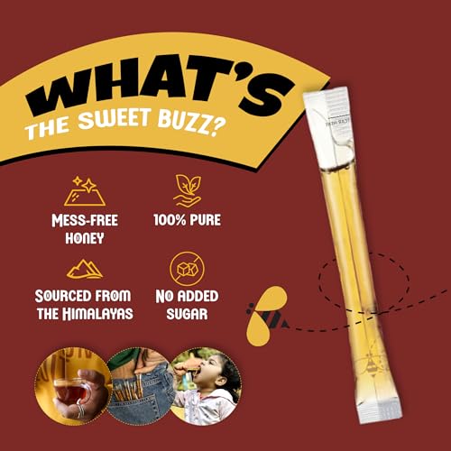 Honey Twigs Cinnamon Infused Honey 240gms,30 Single Sachets) | Cinnamon Flavoured infused with Honey