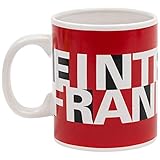 Rote Tasse mit schwarz-weißer 