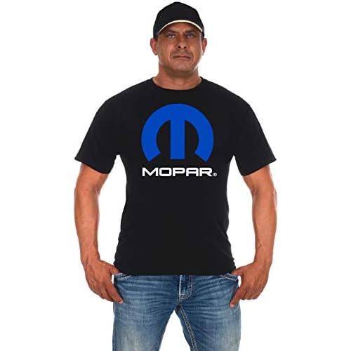 JH Design Men’s Mopar Logo T Shirt Short Sleeve Crew Neck Shirt in 2 Colors