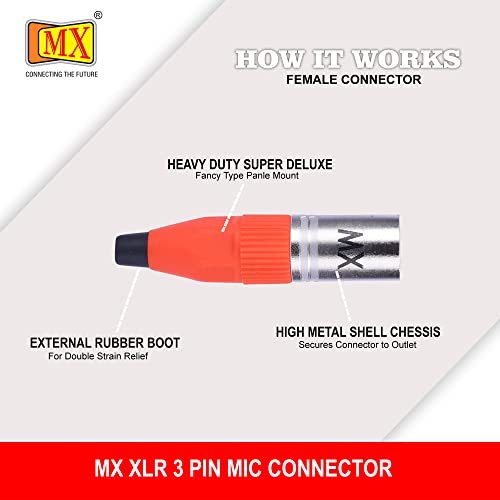Image of MX 3 Pin XLR Microphone pin Pure Copper Nickel Plated Pins1 for High Conductivity microphone (3-pin microphone male connector, Pack of 4, Male Connector)