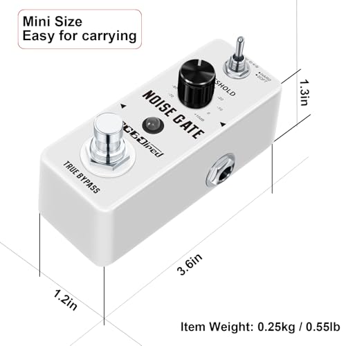 GGBOiped Noise Gate Pedal, Noise Suppressor Effect Pedal, Noise Killer 2 Modes for Electric Guitar and Bass True Bypass