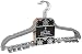 Signature Home Velvet Skirt/Pant Hangers with Metal Clips (Set of 6), Gray