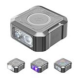 sofirn SE1 Keychain Flashlight, 300 Lumens Small EDC Flashlight with UV Light & RGB, Rechargeable Mini Light with Magnetic Base, Waterproof Pocket Flashlight for Everyday Carry (Grey)